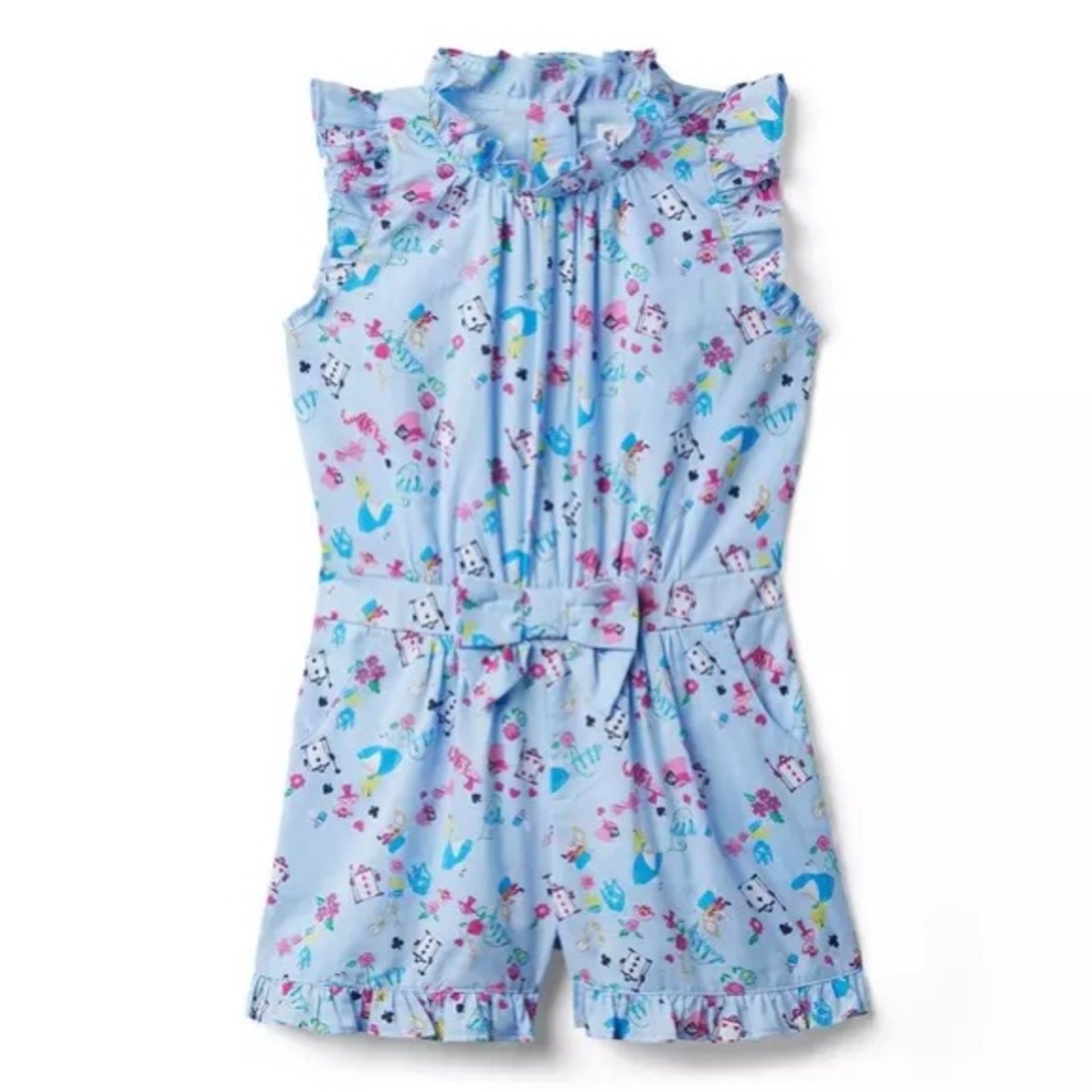 Janie and Jack Blue Floral Kids One Piece